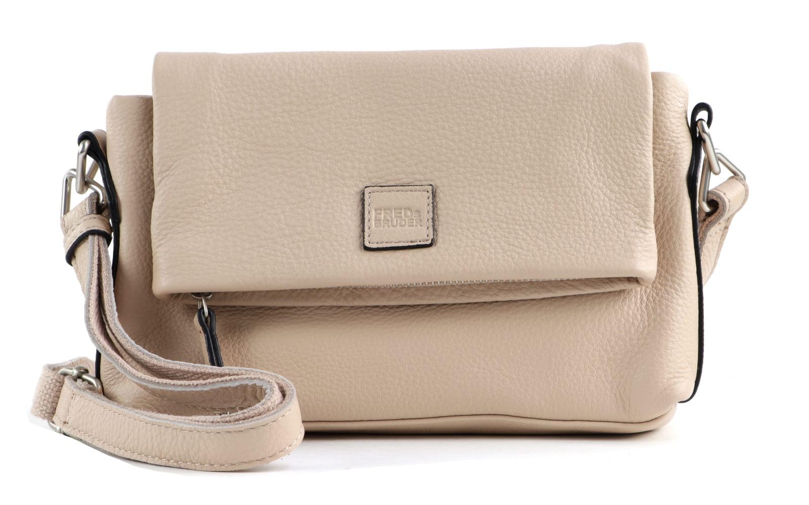 Sac Triangle FREDsBRUDER en cuir premium beige beige crossbody noble - 5
