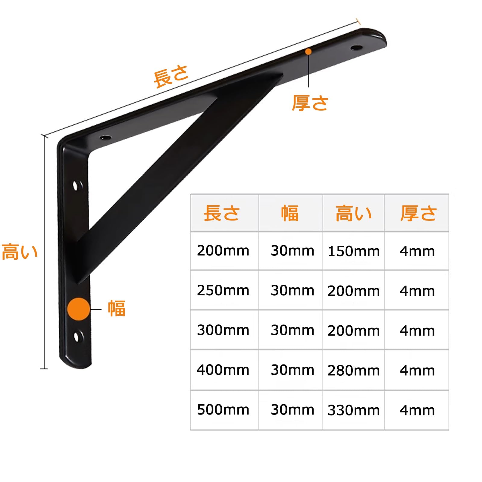 Amazon.co.jp: Dyinventor 三角棚サポート ブラケット 棚受け 金物 棚