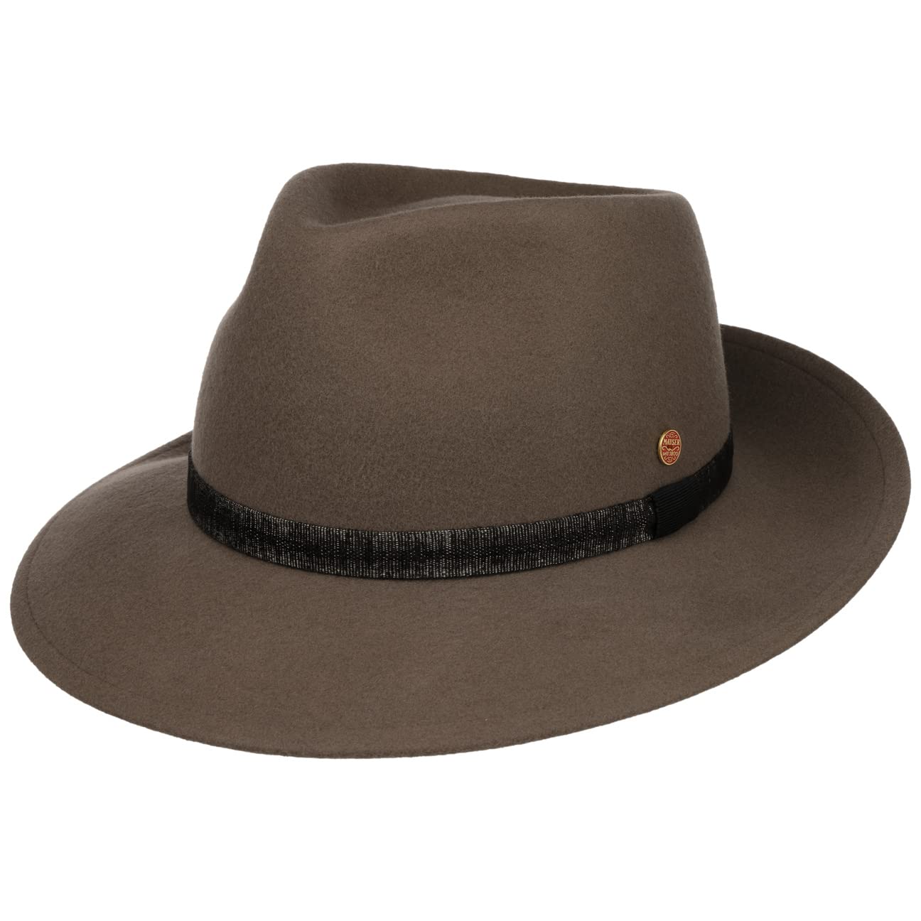 Mayser Monaco Wool Hat Women/Men Taupe 7-7 1/8