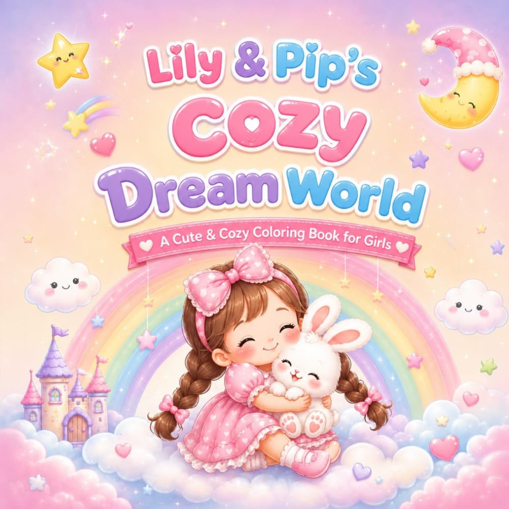 Lily & Pip's Whimsy World: The Cozy Girls Coloring Book