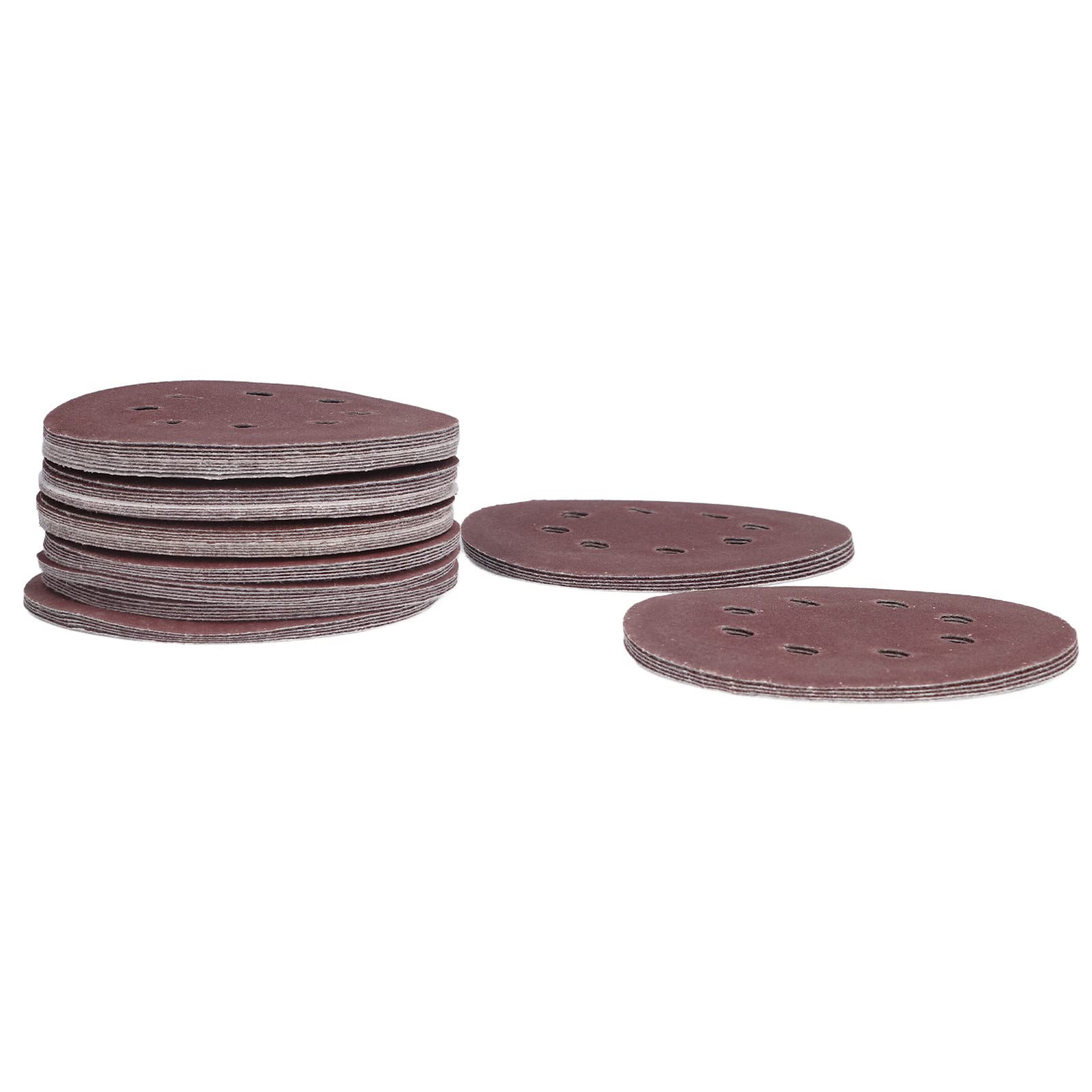125 pezzi 8 fori carta vetrata rotonda gancio loop dischi abrasivi carburo di silicio lucidatura metallo legno 5 pollici