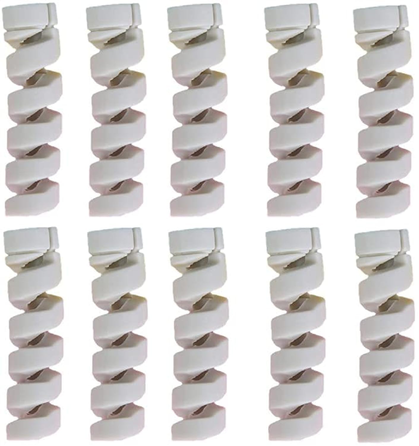 SOLDOUT 10 PCS Cable Protector Cable Saver Flexible Silicone Spiral USB Cord Protector (White)