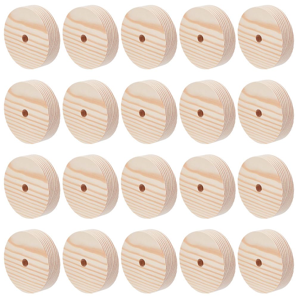 Roues en bois artisanales pour bricolage de voiture miniature et mini maquette
