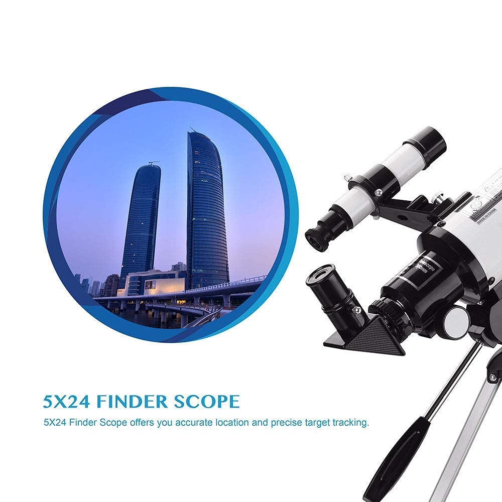 Telescopio, telescopio Refractor astronómico con Soporte para teléfono Inteligente y trípode Telescopio Reflector 15-140X Telescopio Ideal para Principiantes Alcance de Viaje para observar el Planeta