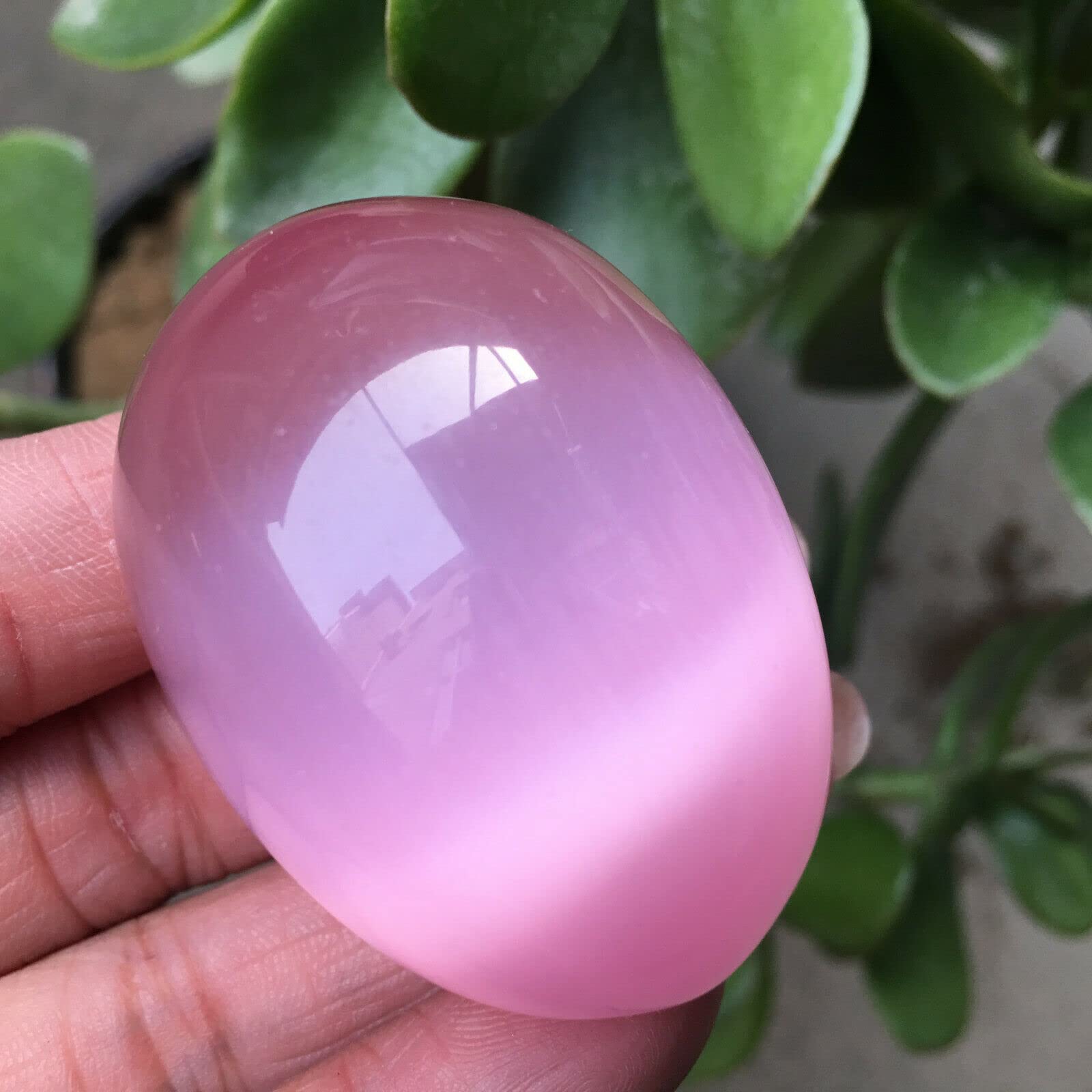 Amazon.co.jp: 1.8インチ ピンク キャッツアイストーン 卵型 標本 宝石