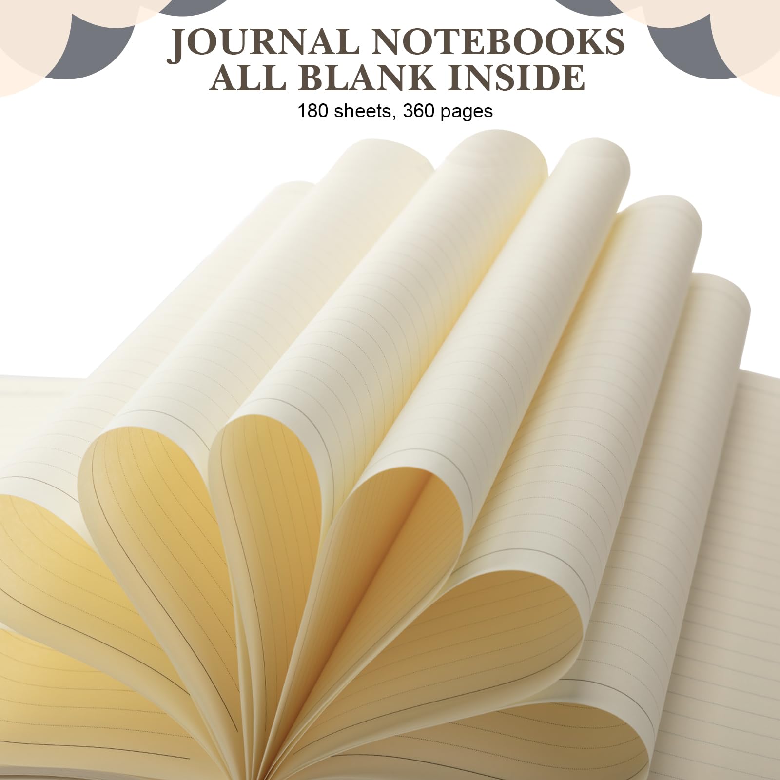 SATINIOR Confezione da 5 quaderni formato A4, 360 pagine, in pelle, con copertina rigida di alta qualità, carta spessa e copertina morbida, per ufficio, casa, scuola, lavoro, scrittura, 21,9 x 27,9