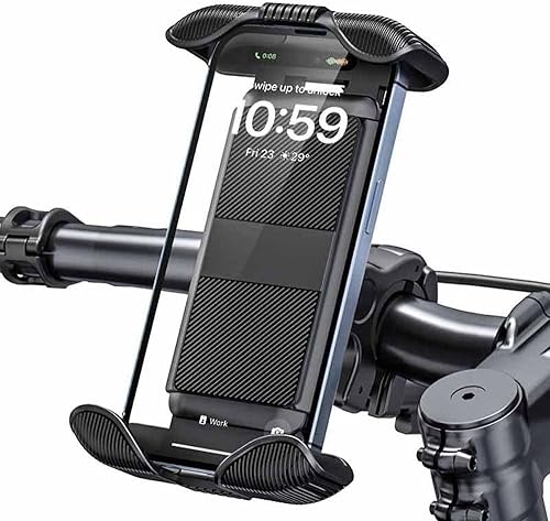 Miniatura 10 de Soporte de teléfono para manillar de bicicleta, soporte de teléfono de motocicleta, abrazadera de teléfono celular, clip de teléfono para scooter