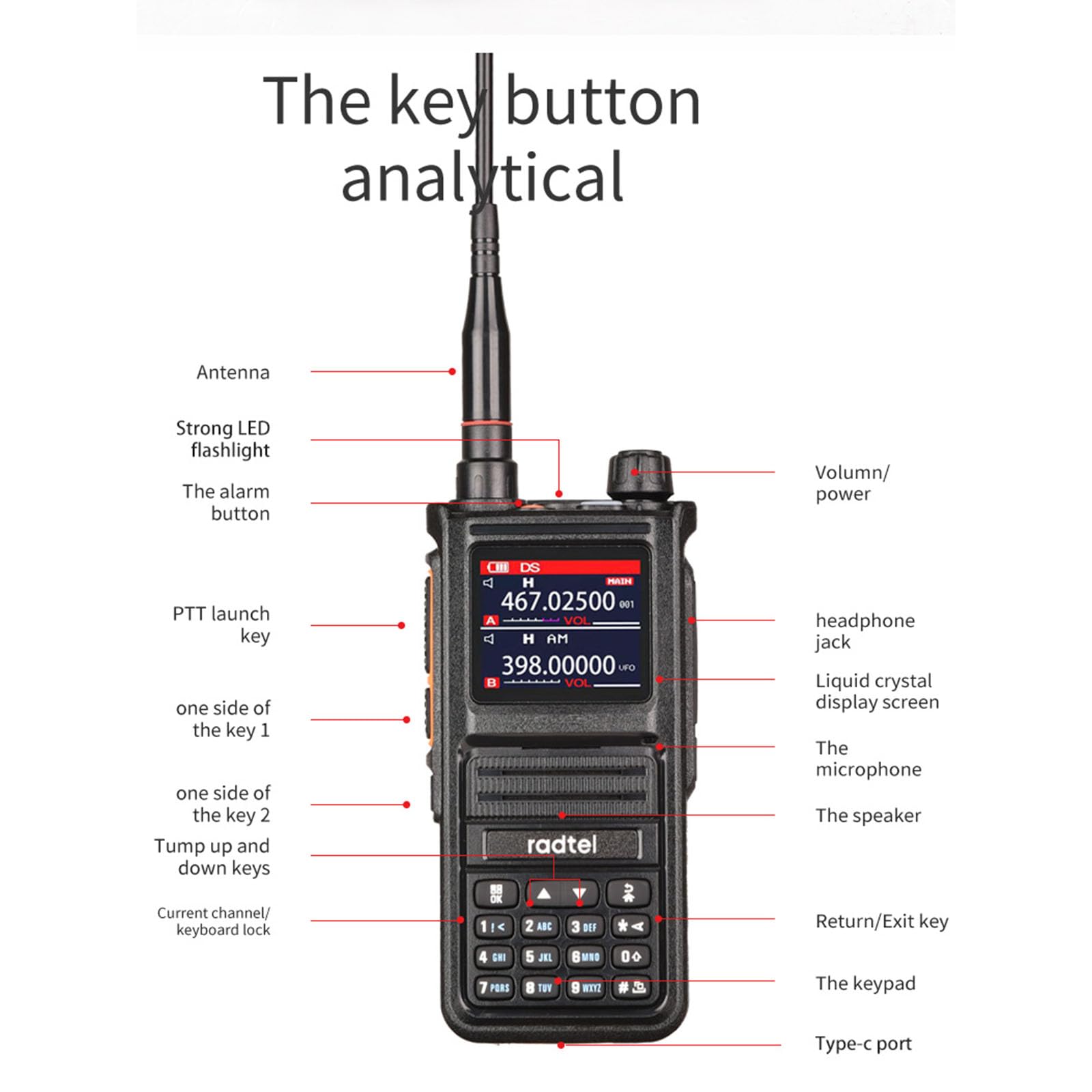 Amazon.com: Radtel RT-470X Multi-Bands Ham Radio Walkie