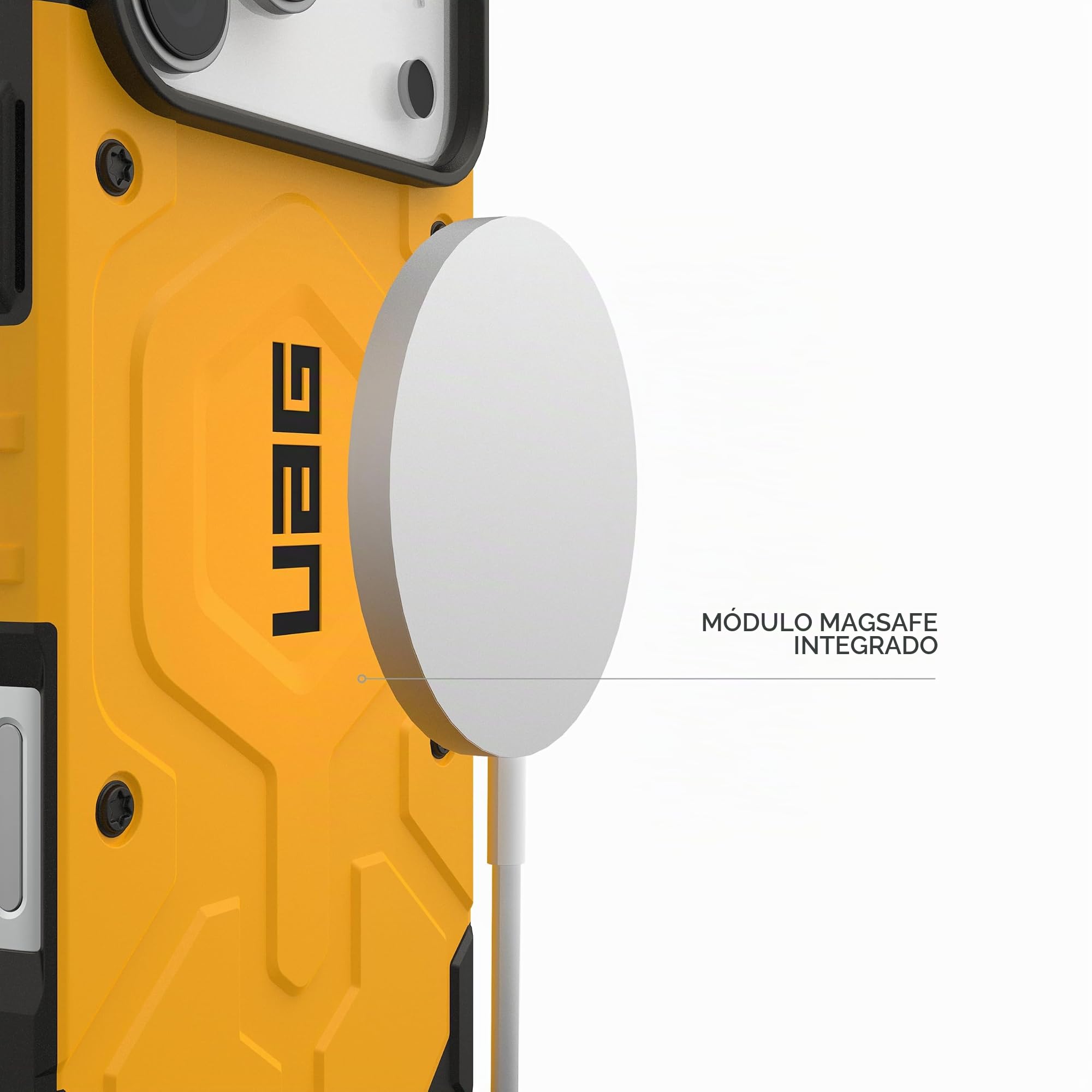 Urban Armor Gear Pathfinder MS Case Compatible con Apple iPhone 17 Pro MAX Funda (Carga inalámbrica/magnética, protección contra caídas de Grado Militar) Heritage Yellow