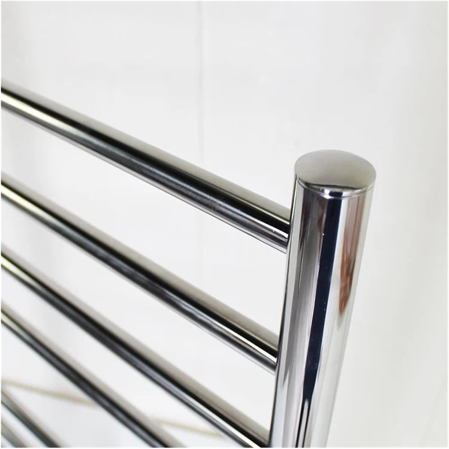 Heated Towel Rail Rack - Freestanding Towel Warmer with Round Bars for Bathroom - Fast Heating Stylish Design Energy Efficient Perfect for Home Spa