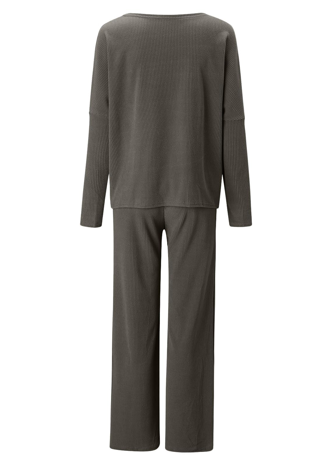 Damski 2-częściowy dzianinowy zestaw z długim rękawem off the Shoulder sweter i długie spodnie do biegania