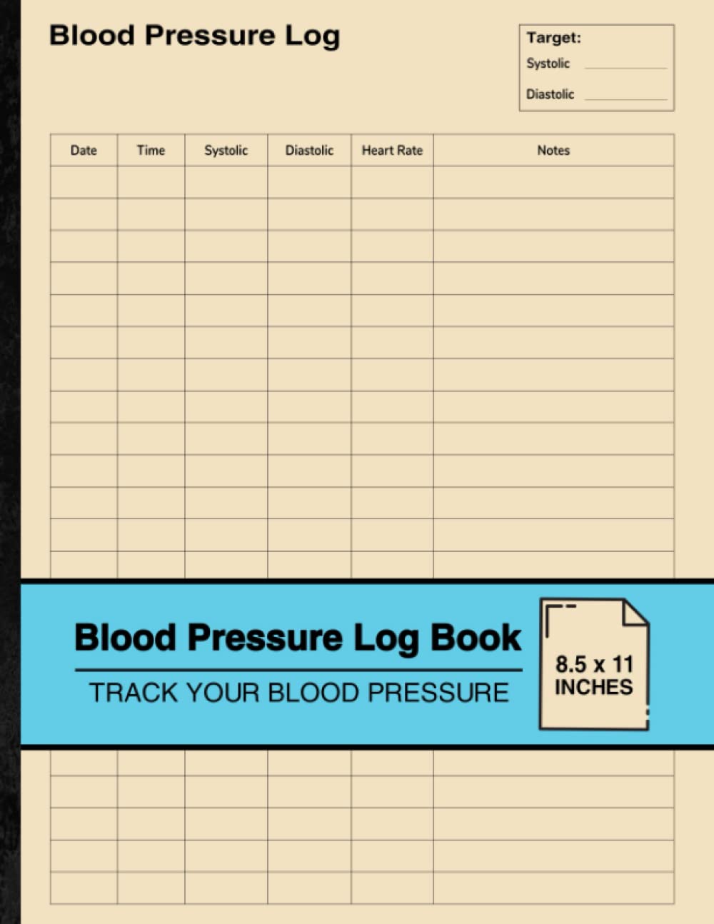 Blood Pressure Log Book: Simple Blood Pressure Logbook | Record and Monitor Your Blood Pressure | Large