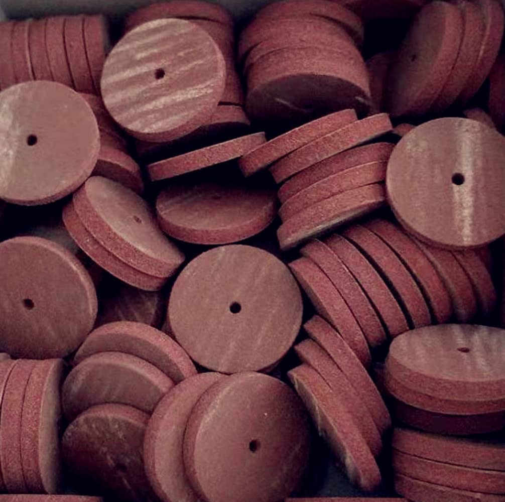 100pcs Dental Silicone Rubber Polishing Wheels, Rotary Tool Lab Jewelry Polishing Disc Brown Color