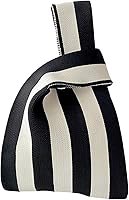 Anopo Women's Crochet Wrist Knot Tote Bag - Cute Aesthetic Small Knit Wristlet Purse for Essentials