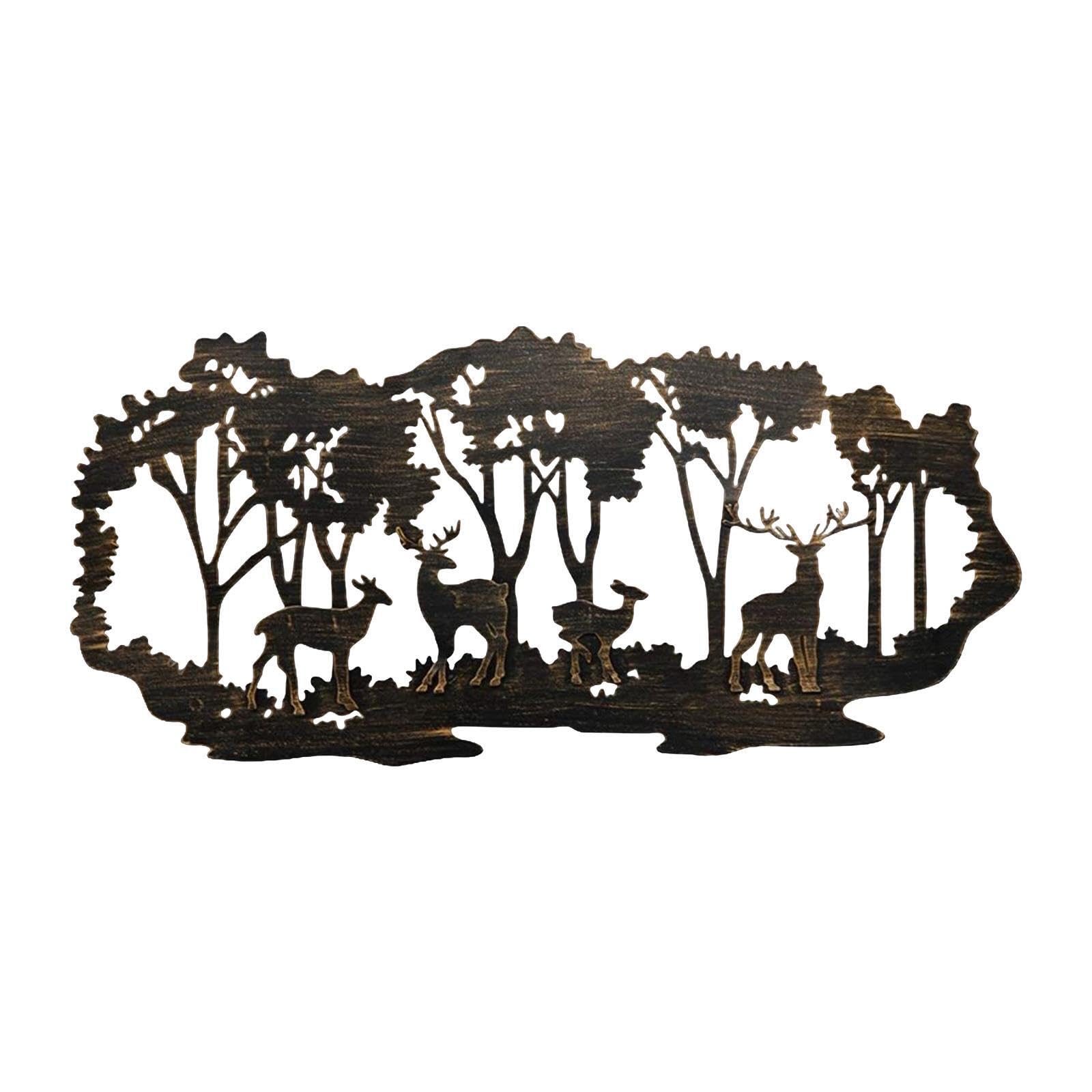 Zambuph Hanging Metal Wall Art Decor Charming Black Color Captivating