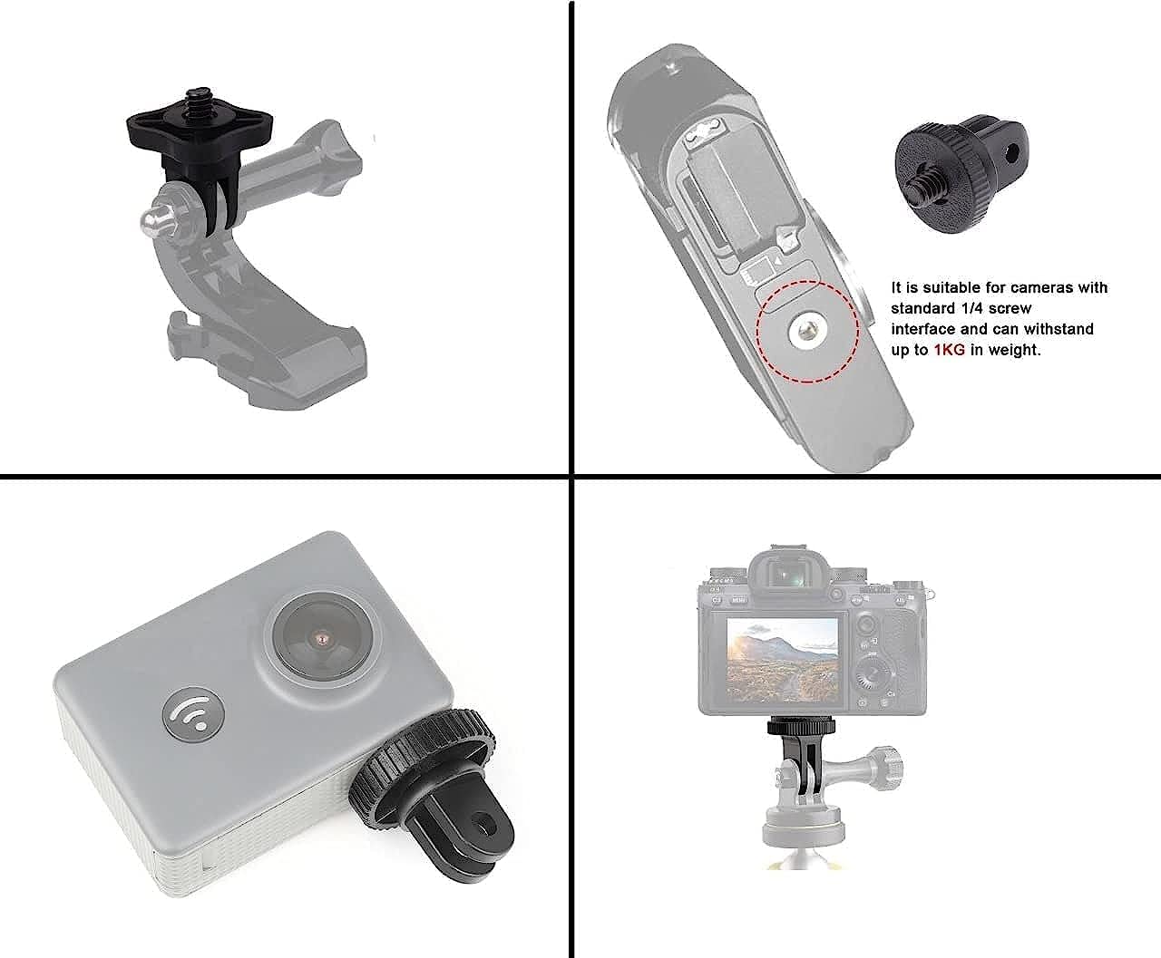 EYUVAA LABEL 5 in 1 Chest Belt Mount for Smartphone Camera Chest Strap Adjustable Accessories Kit Compatible with GoPro Hero & Action Cameras Chest Belt