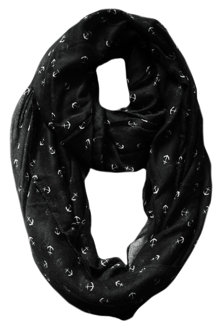 Peach Couture Anchor Print Cute Trendy All season Infinity Loop Scarves