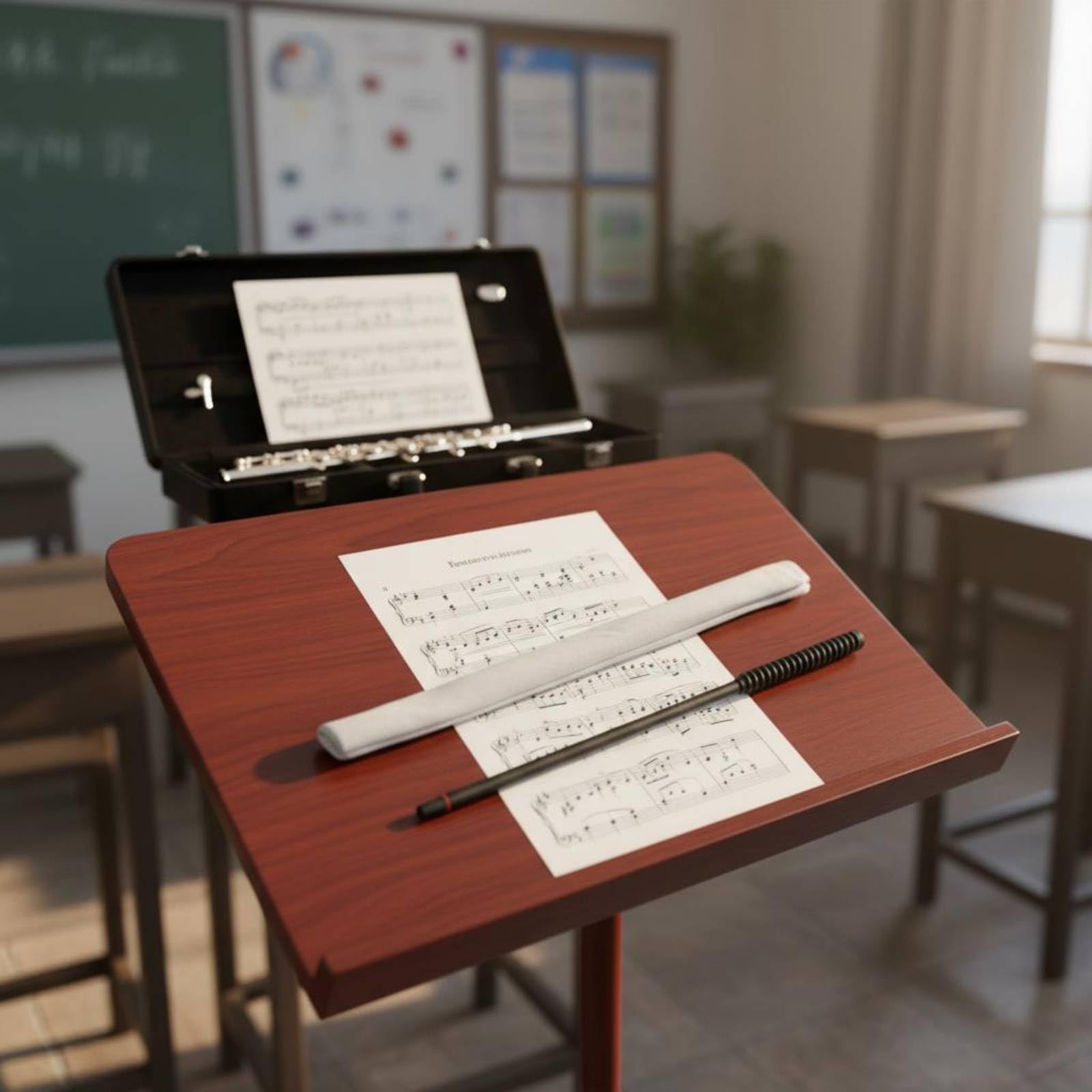 Amagogo Bacchetta Pulizia Flauto Scovolino Strumento Cura Strumenti a Fiato Accessorio Musica Manico Ergonomico a Spirale Copertura in Microfibra Doppia