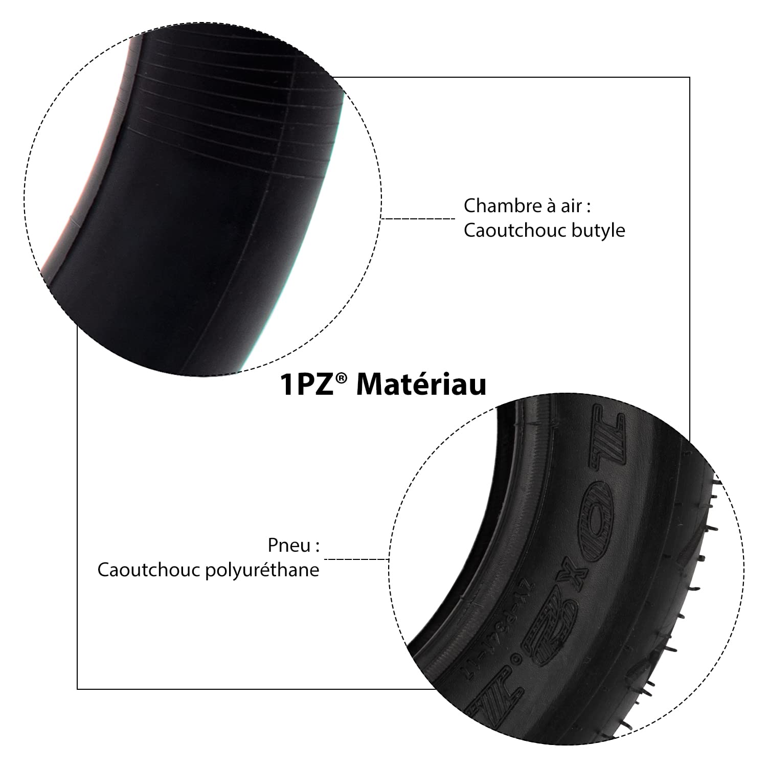 1PZ F3T-10I 10x2.125 Pneumatico Gomme Monopattino Elettrico, Camera d'aria 10x2 con valvola angolata a 90° per Monopattino Bambino Passeggino 2 Ruote Autobilanciate - Pneumatici per Ruote 10 Pollici