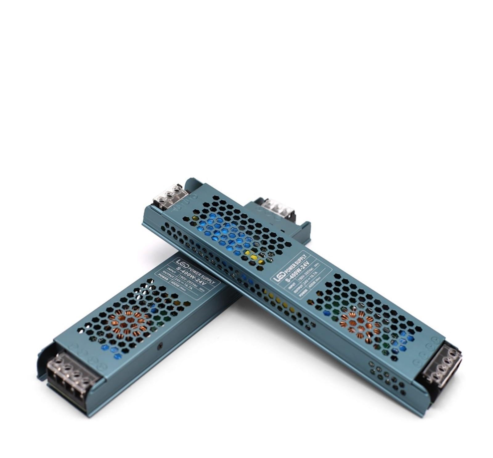 Fuente de alimentación conmutada DC 12V 24V, transformadores de iluminación silenciosos AC190-, adaptador de corriente del controlador de luz LED de 400W(24V)
