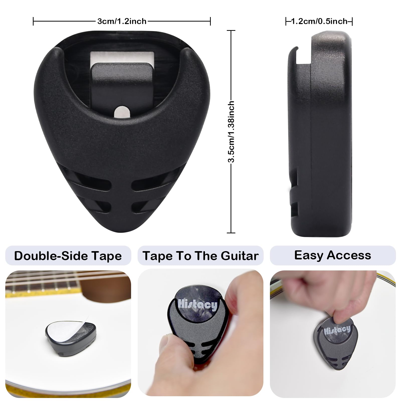Kit de accesorios para guitarra, color negro