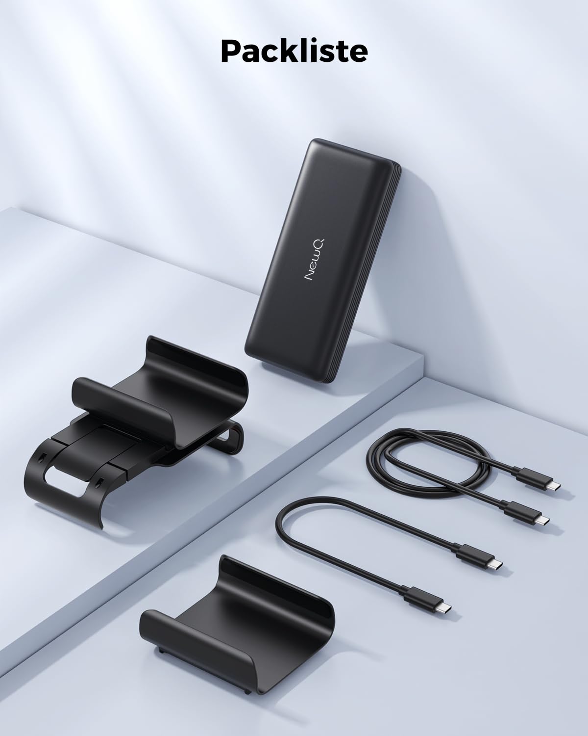2-in-1 Steam Deck Akku Bank & Ständer für Steam-Deck/OLED, 20000mAh 65W PD3.0 Schnelllade Power Bank, mit Dual USB C Kabel（Nicht für Koffer geeignet）