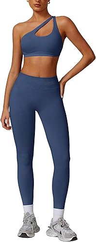 ABOCIW Womens Seamless Workout Sets High Waist Scrunch Butt Lifting Leggings One