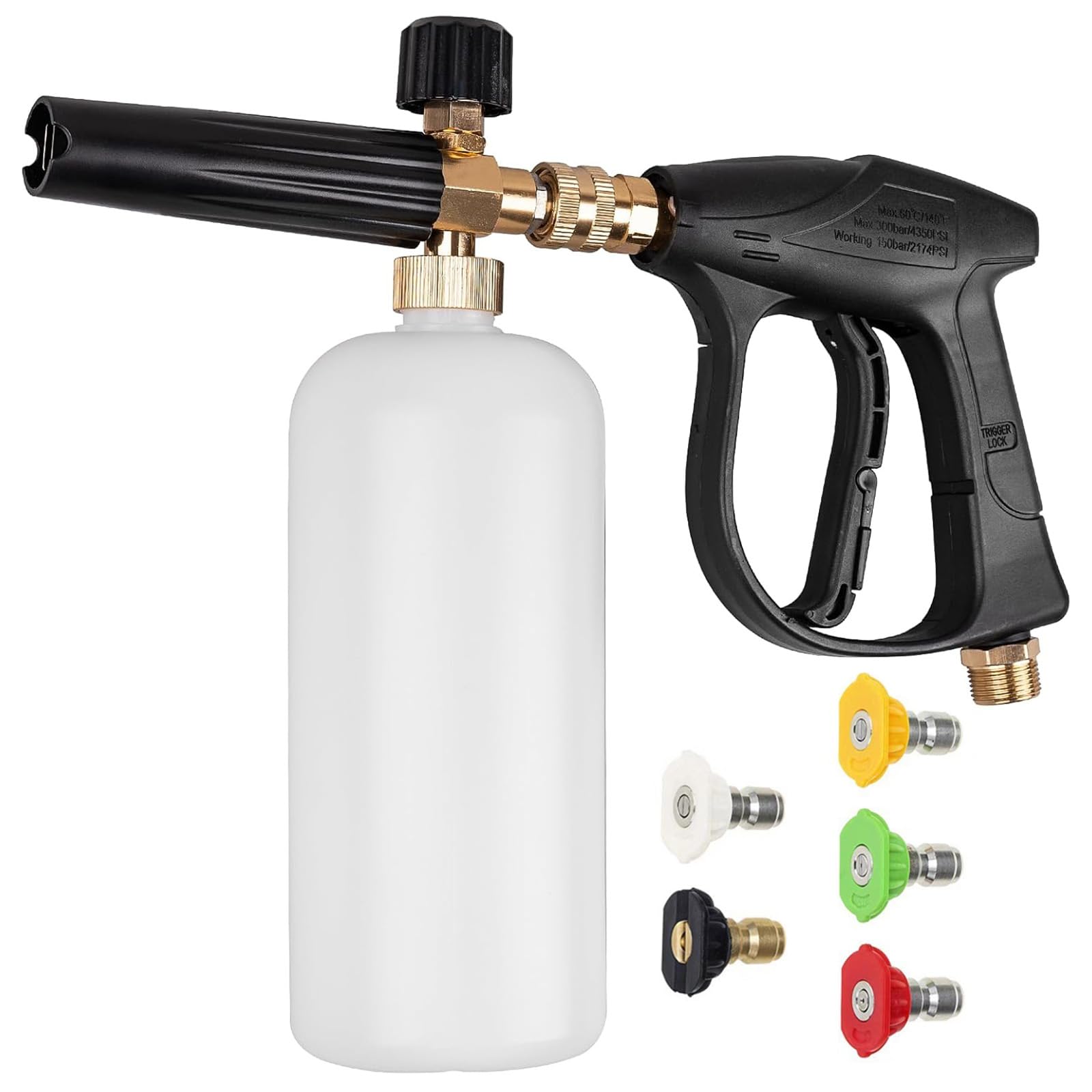 Pistola ad alta pressione a schiuma, dispenser regolabile 1/4