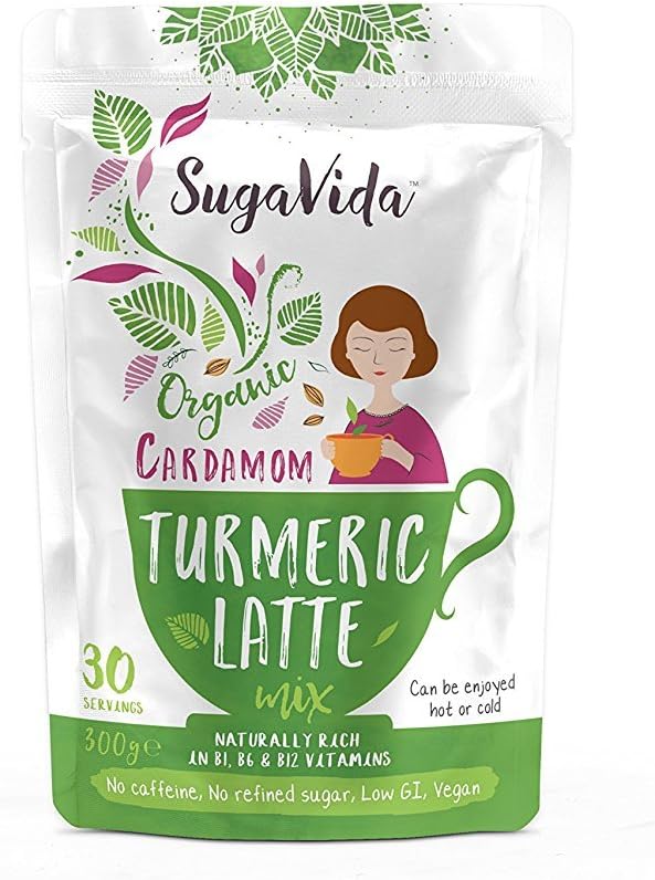 SugaVida Organic Cardamom Flavour Turmeric Latte Mix, 300 g