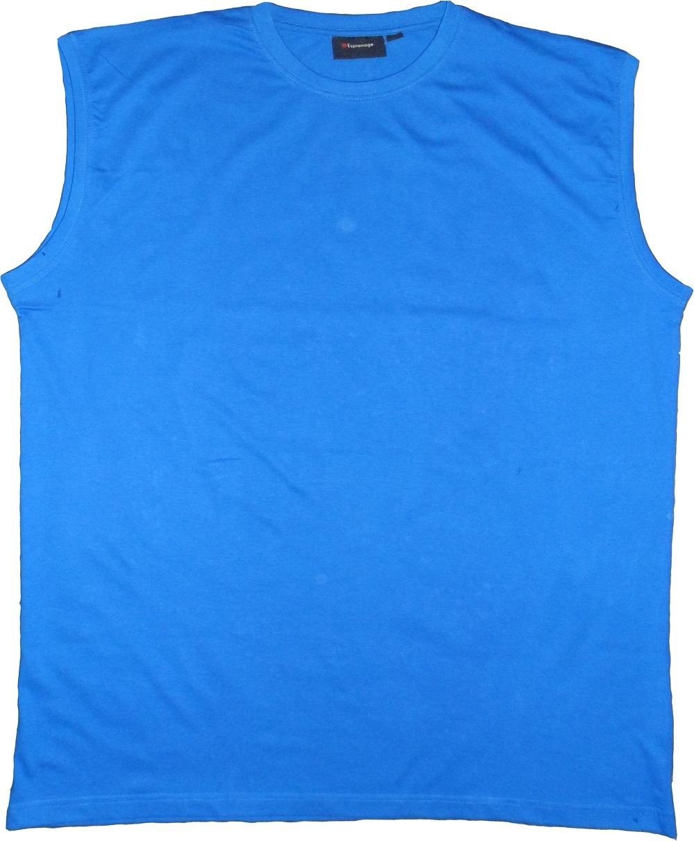 Espionage Mens Big Size Pure Cotton Muscle Vest/Sleeve Less Tee in Royal in 7XL