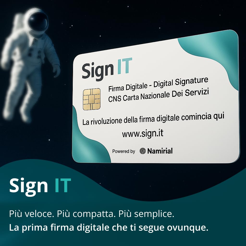 Sign IT Smartcard Firma Digitale Attivazione Online SPID CieID Valida 3 Anni