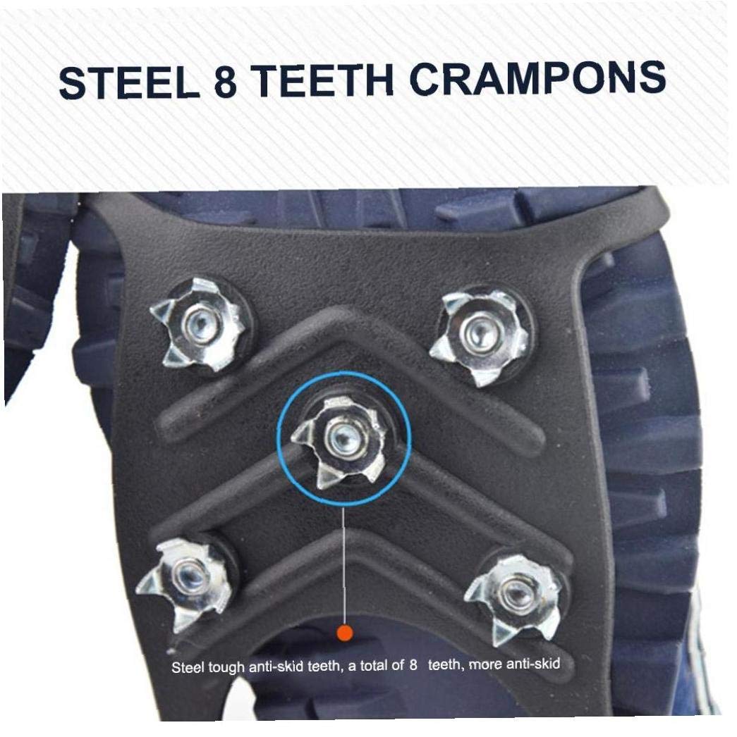 Ice Cleats Snow Traction Cleats Steigeisen für Schuhstiefel Ice Rubber Walking Cleats Anti-Rutsch-Stretch-Schuhe (m)