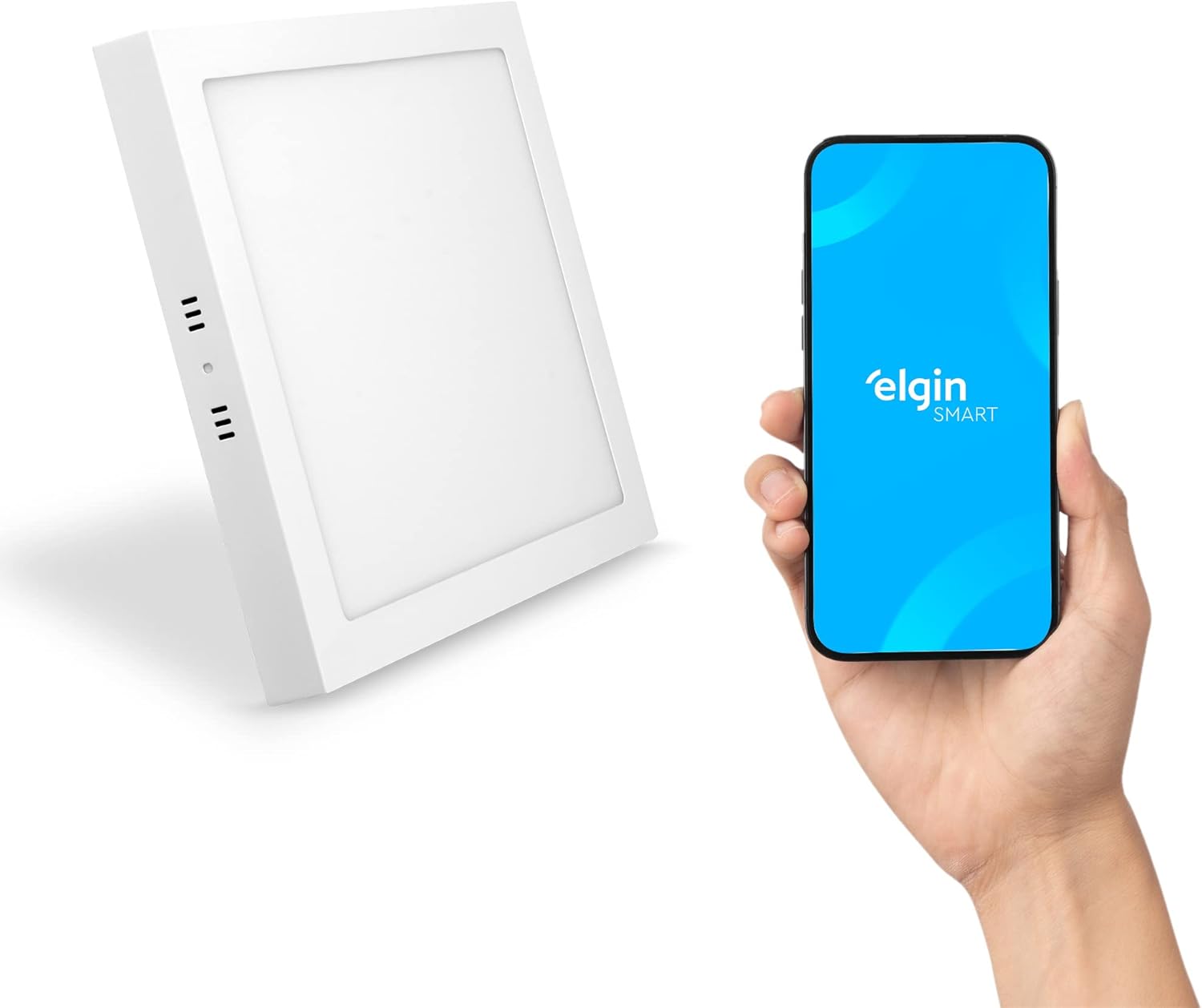 Luminária LED Inteligente 24W 30006500K Elgin Quadrada de Sobrepor Wi