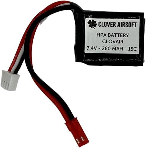 Clover Airsoft - Batería HPA 7.4V 260 MaH LiPO - Conector JST
