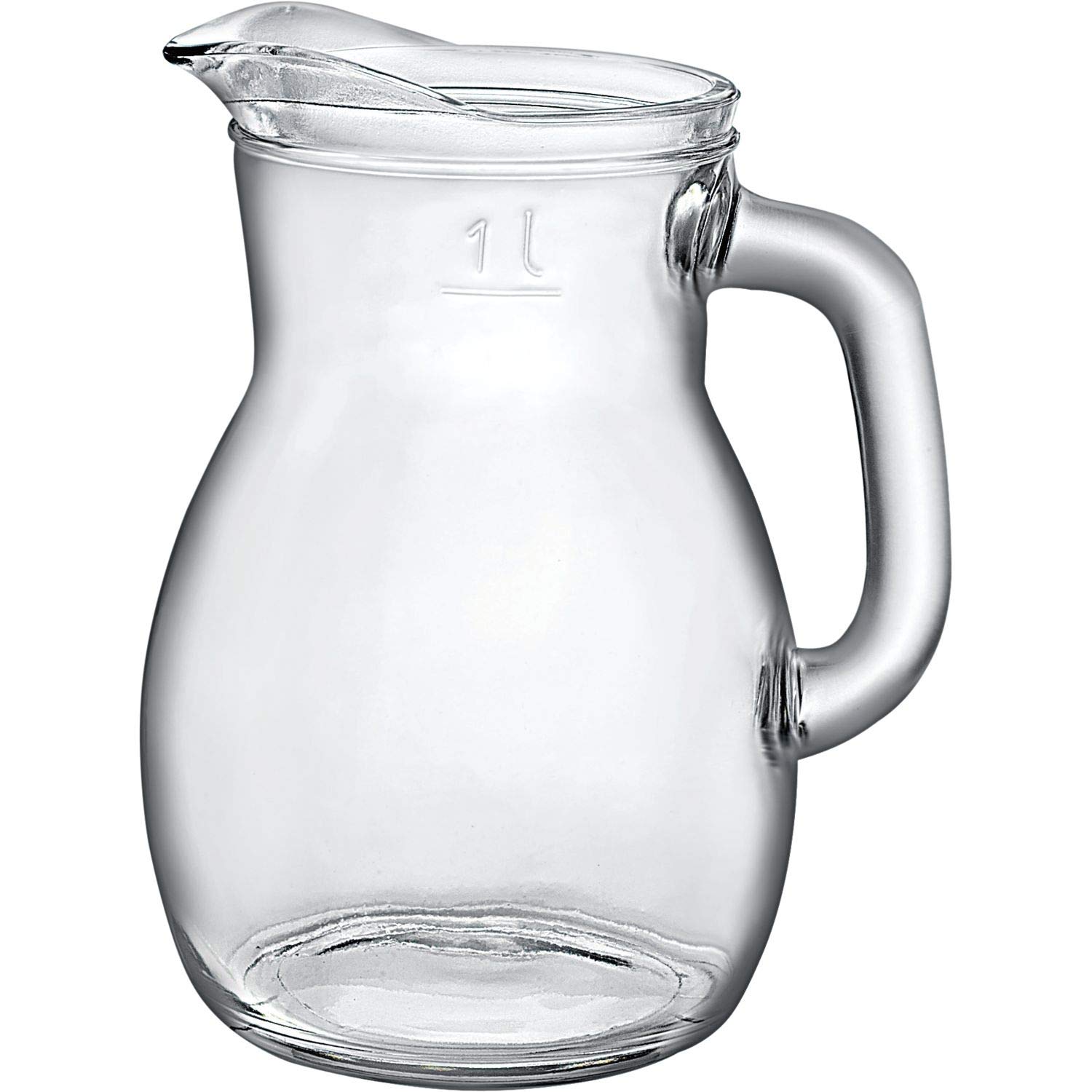 Bormioli Rocco - Brocca Bistrot, capacità: 1,00 litri, 1,0 litri, 6 pezzi