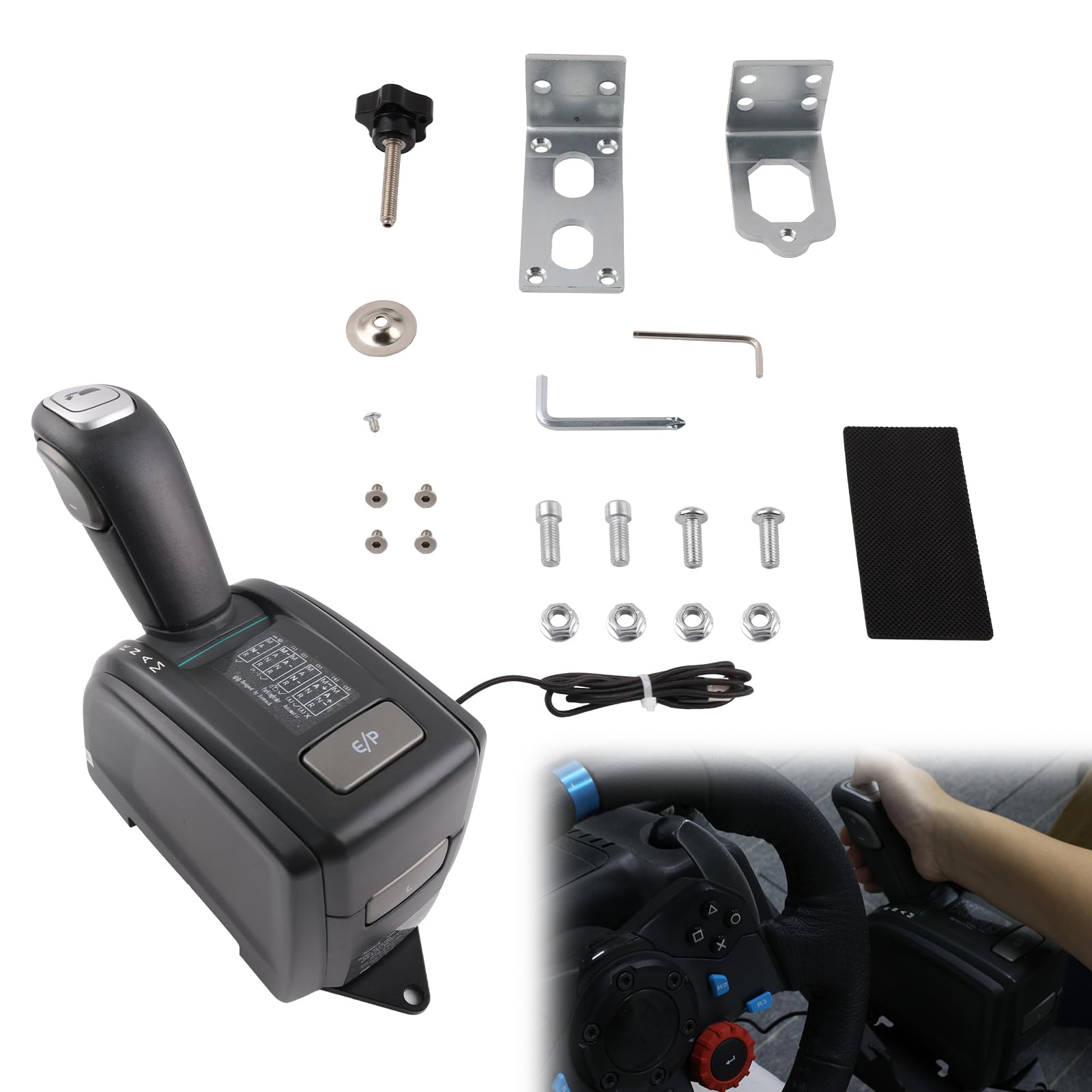 VVORHSBELL USB-Lkw-Simulator-Schalthebel Kompatibel mit Euro Truck Simulator 2 ETS2 American Truck Simulator ATS PC Ersatz LHD Volvo Truck FH12 FH13 iSHIFT