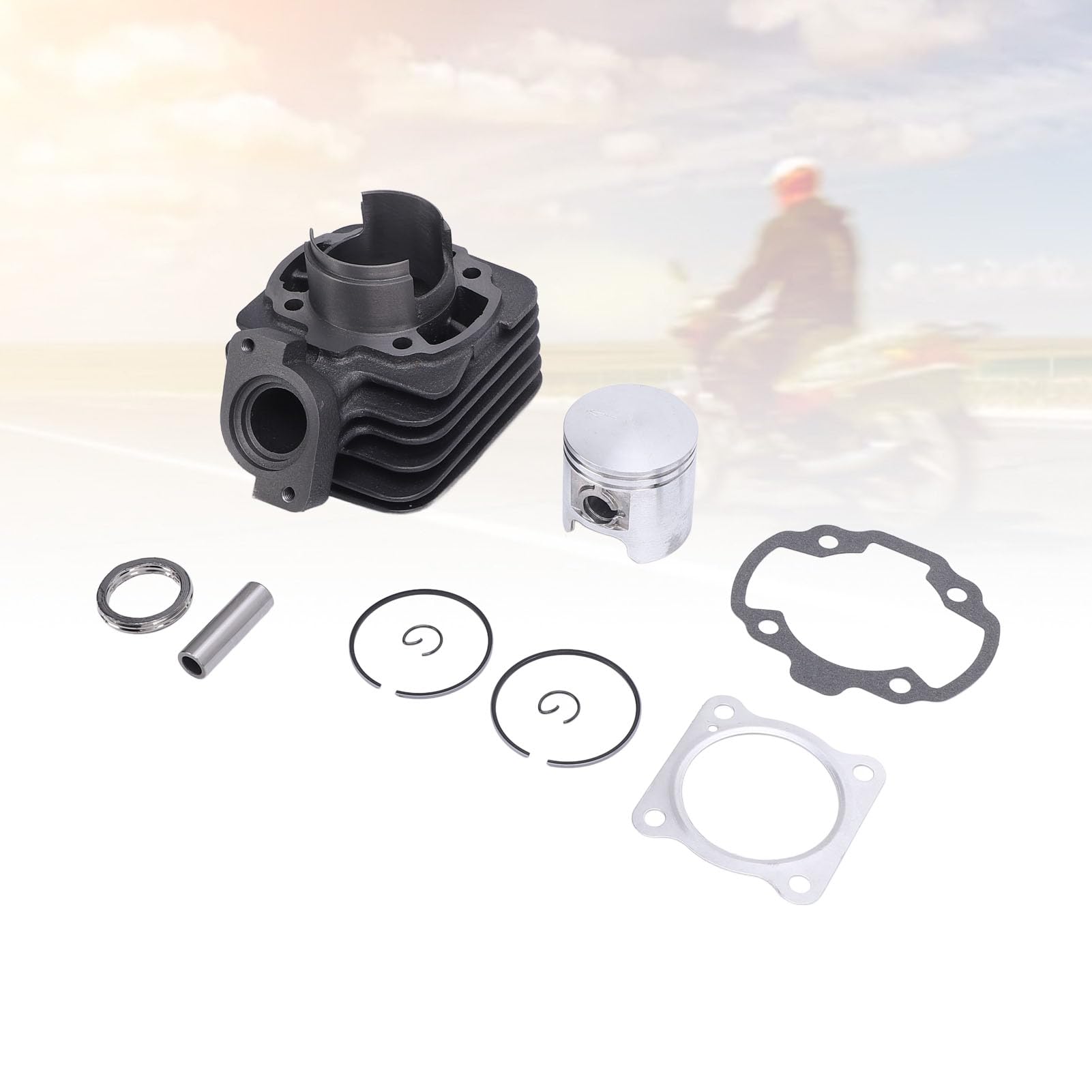 Kit de Cilindro de Gran Diámetro de 70, Clips de Pasadores de Anillos de Pistón de Culata Profesional con Juntas para Motores Verticales Refrigerados por Aire