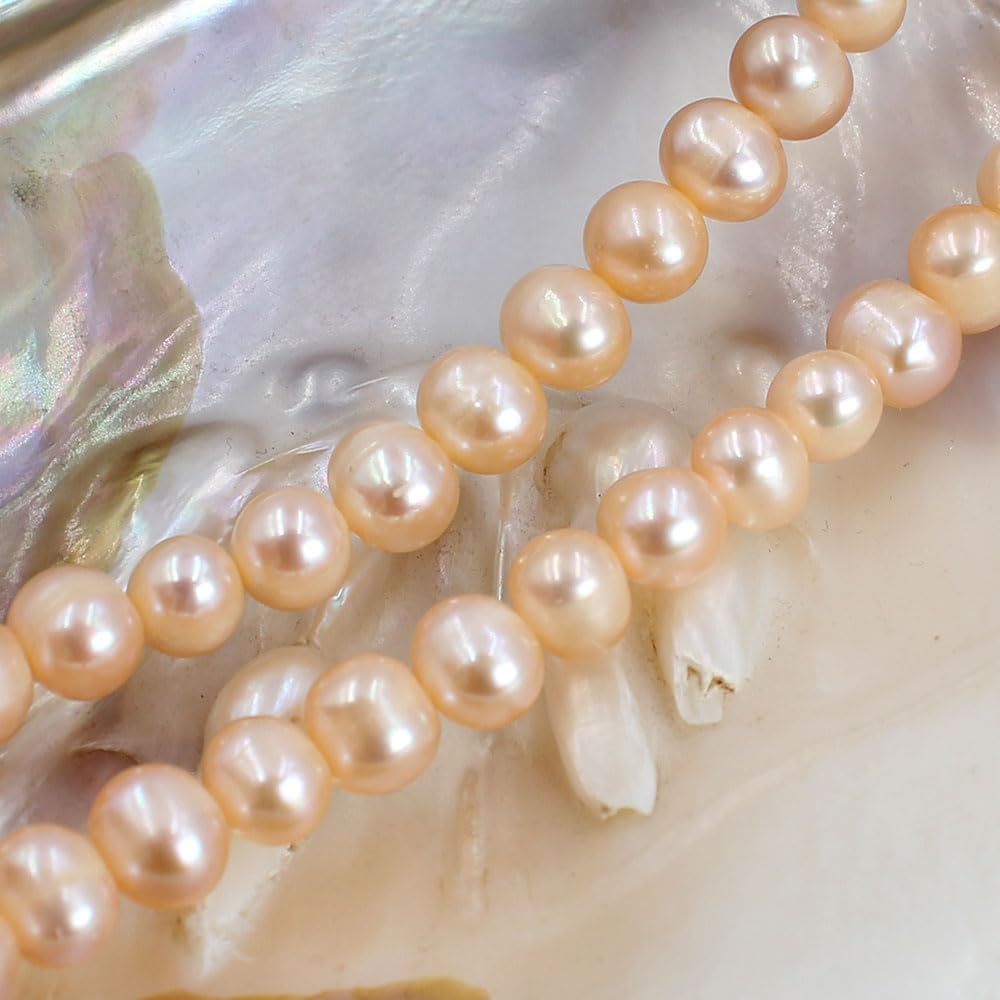 Jewelry Making Craft Natural 8-9mm 3A Egg Shape Round Pink Freshwater Pearl Beads Gemstone Spacer Loose Beads Strand 15"