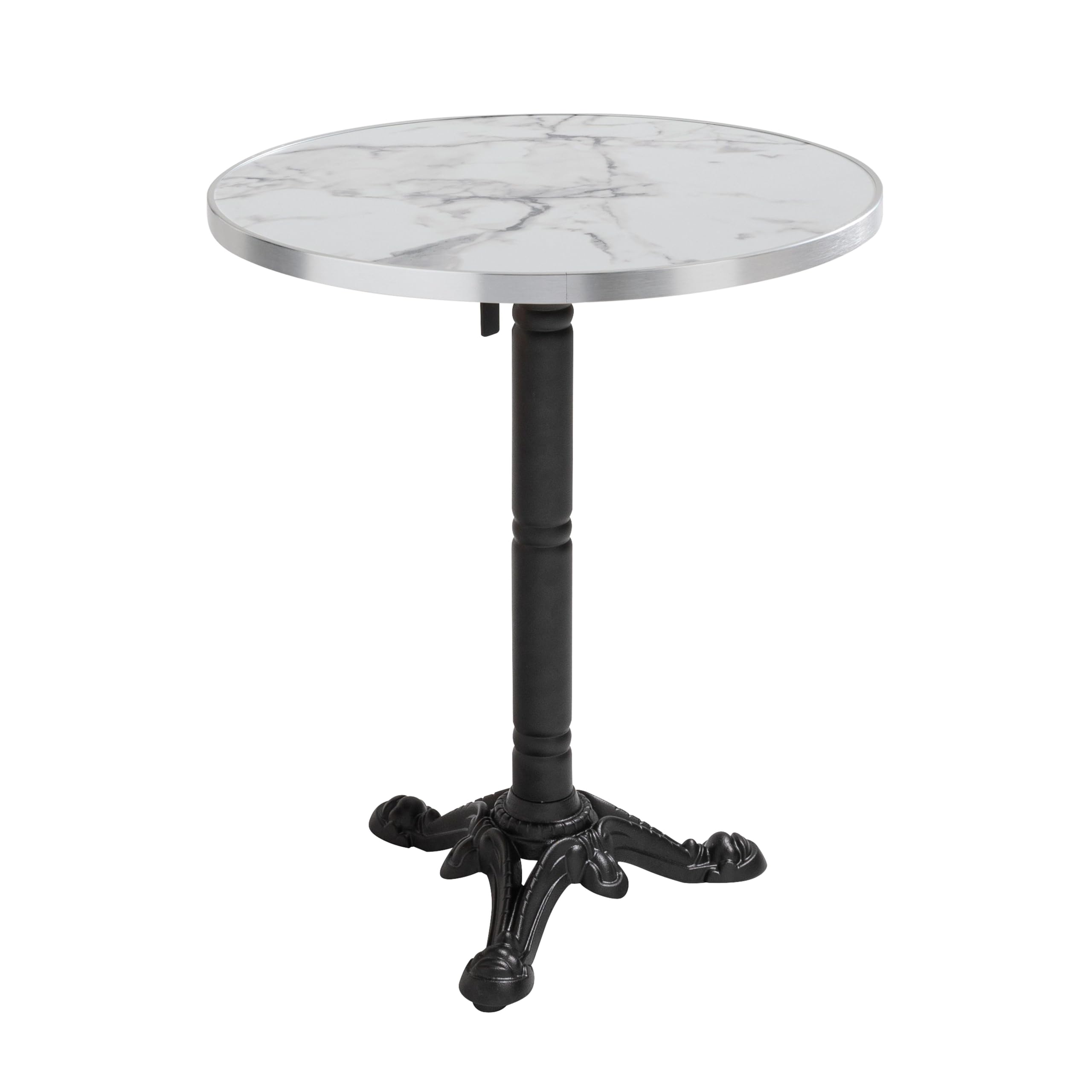 Plateau de table contreplaqué revêtement stratifié marbre Blanc/Argent