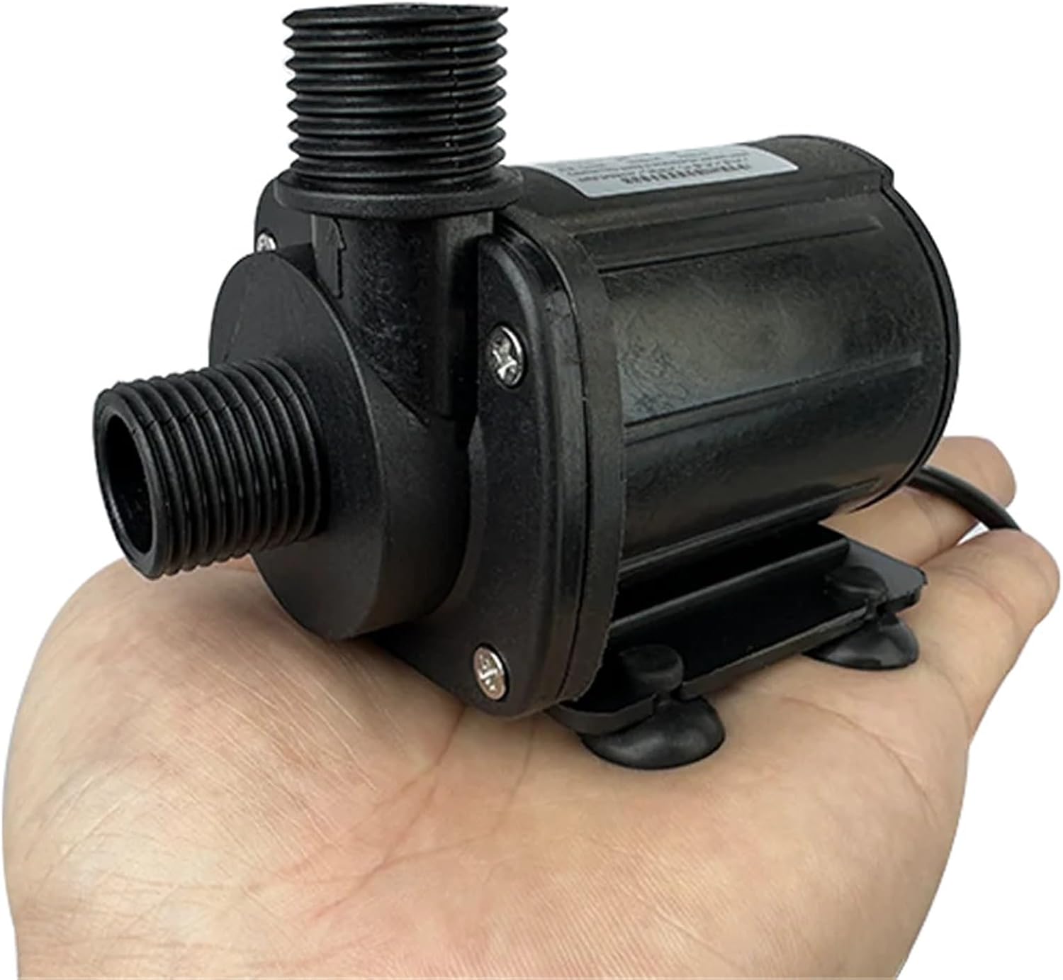 High Pressure Pump with Governor 1/2" Ceramic Pump 3000L/H 8M Head, DC 12V 24V Submersible Brushless Pump with EU Adapter(DC24V Pump EU)