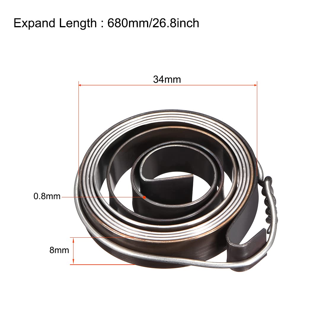 Drill Press Return Spring - 2.2ft Long -3