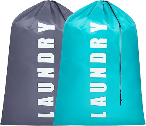 Bolsa de lavandería, paquete de 2 bolsas de lavandería extragrandes para ropa sucia, bolsas de lavandería para viajes, bolsas de lavandería para