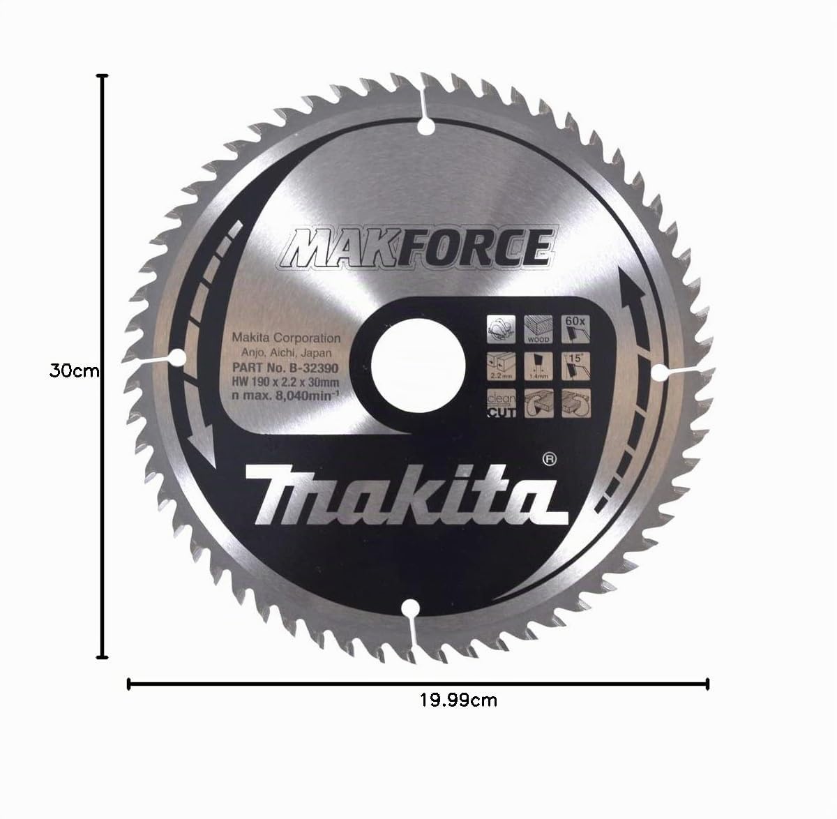 MAKITA B-32390 DISCO HM 190/30/60D STANDARD