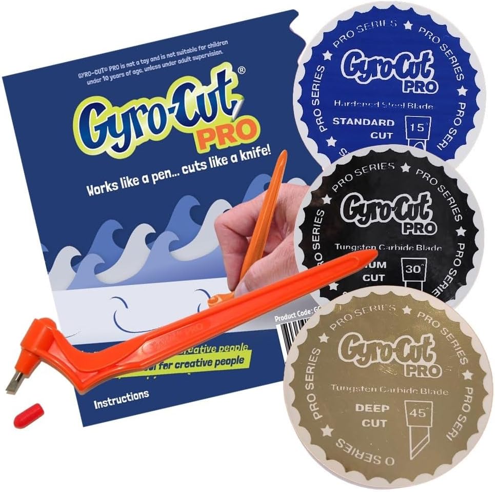 Genuine Gyro-Cut® PRO Tool Kit Including 3 Blades - Standard, Medium and Deep Cut Blades Gyrocut Gyrocutter