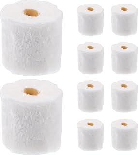 Dollhouse Toilet Paper Rolls Tearable, 10Pcs Miniature Simulation Tissue for Bathroom Home Decor