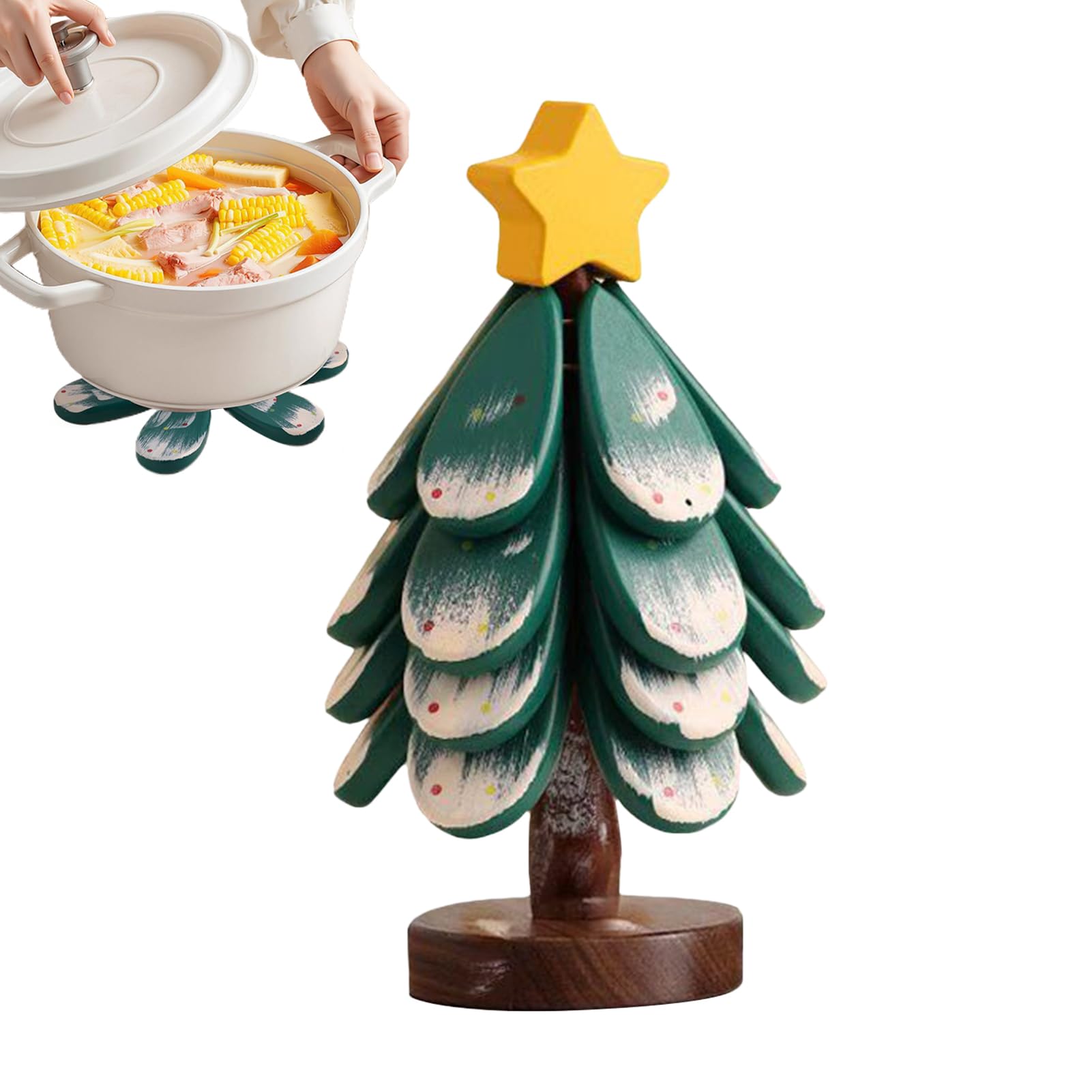 Dessous de plat sapin de Noël bois, idée cadeau pendaison de crémaillère