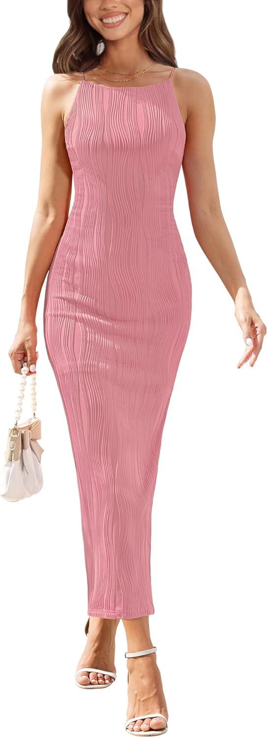 slim fit dress slacks The Spaghetti Strap Midi Dress – The Standard Stitch main image 1