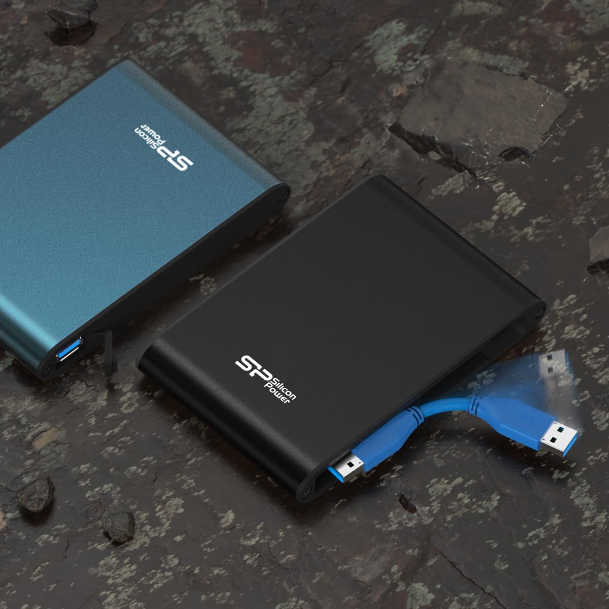Silicon Power 1TB Rugged Portable External Hard Drive Armor A80, Waterproof USB 3.0 for PC, Mac, Xbox and PS4, Blue