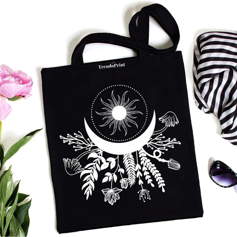 TrendoPrintLarge Capacity Aesthetic Tote Bag for Womens & Girls with Zip Closure 15kg weight Capacity (14x16 inches) for College, Office Use and Groceries (TP25)