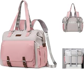 Baby Wickeltasche Rucksack Handtasche mit wasserdicher Wickelunterlage,Verstellbare Schultergurt multifunktionale Umhängetasche Reisetasche für Unterwegs(T3039-Pink)